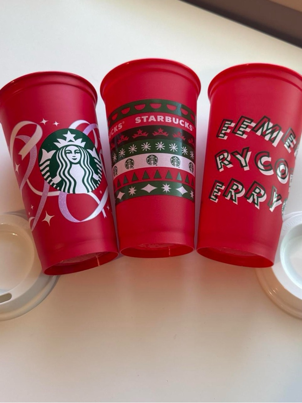 Starbucks Red Holiday Reusable Cups Trio